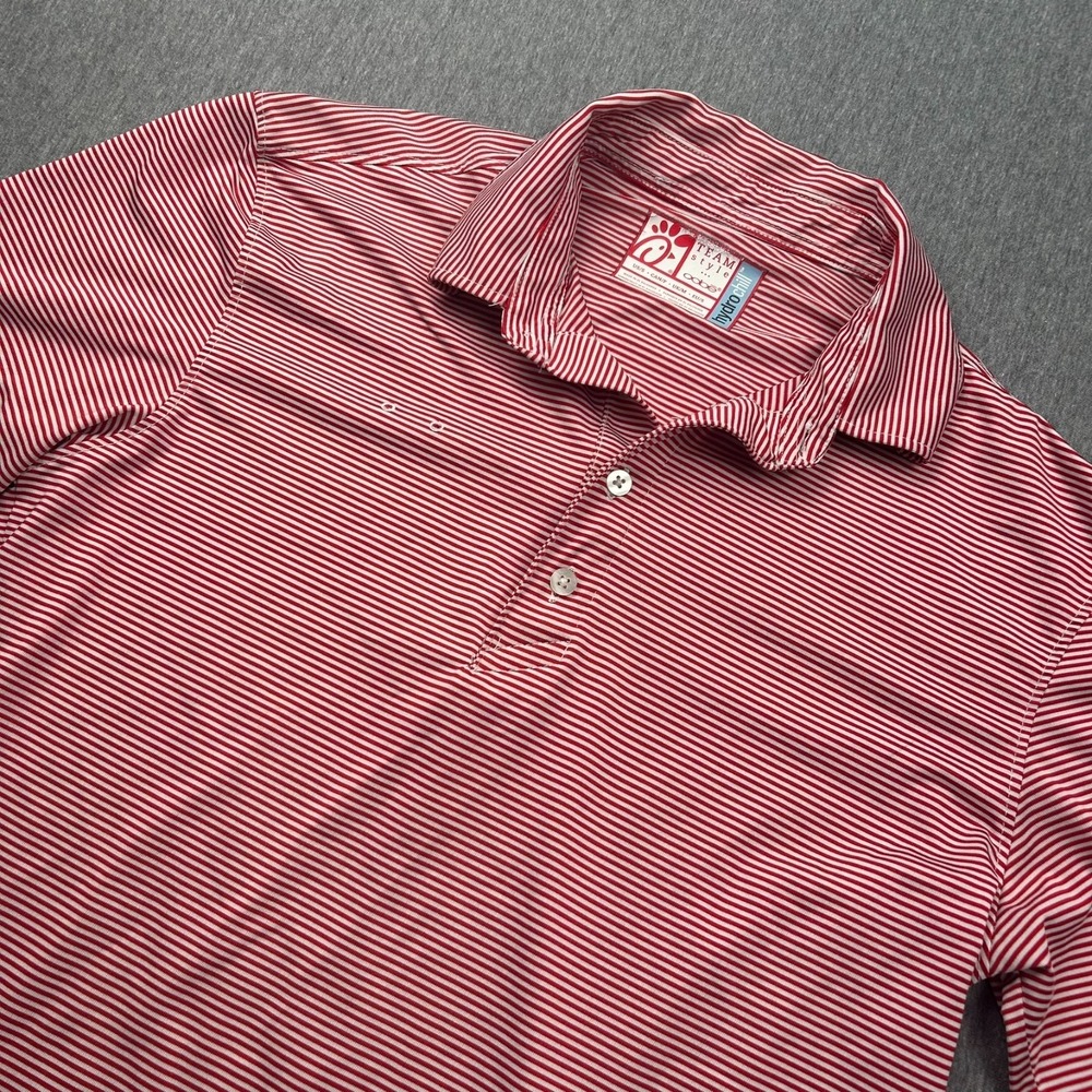 Chick-fil-A Polo Shirt Mens Small Oobe HydroChill Uniform Short Sleeve Red